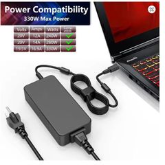 330W 19.5V16.92A AC Laptop Power Adapter Charger For MSI Raider GE68HX GE76 GE66 WE76 Vector GP76 GP66 GP66HX Leopard Titan GT77
