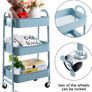 Cart 3 Tier Metal Utility Cart Rolling Trolley Organizer Cart with Wheels for Kitchen Makeup Bathroom Office MULTIPLE COLOURS AVAILABLE, (FREE POSTAGE) Image 5