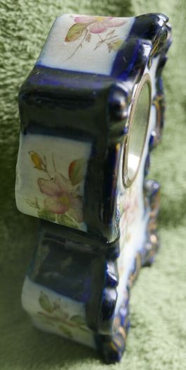 Antique French Mantel Clock, Hand Painted Porcelain Clock (works well)