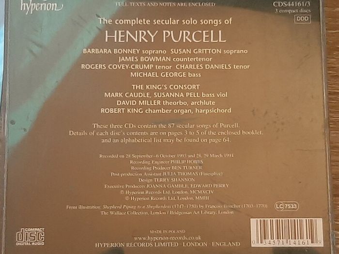 The Complete Secular Solo Songs of Henry Purcell
