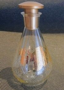 Vintage 1960s JAJ Pyrex Gold Grape Vine Decanter / Wine Carafe
