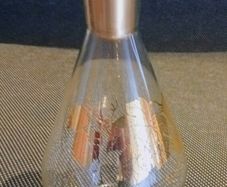 Vintage 1960s JAJ Pyrex Gold Grape Vine Decanter / Wine Carafe
