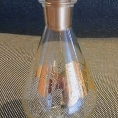 Vintage 1960s JAJ Pyrex Gold Grape Vine Decanter / Wine Carafe
