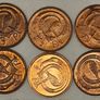 Ireland 1971 -1982 1/2p Halfpenny Full Date Run All Nice Uncirculated with Gem BU 1975 Coin Image 2