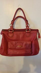 Red leather bag