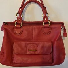 Red leather bag