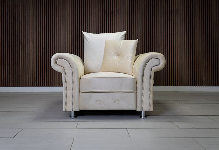 Olympia Cream Scatter Cushions Sofa Set