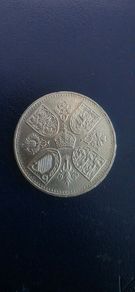 1953 Queen Elizabeth II Coronation Crown Royal Mint 5 Shilling Commemorative Coin