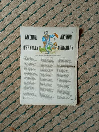 Ballad sheet - Arthur o' Bradley - printed in Preston
