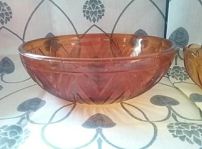 Amber Glass Bowl +Another
