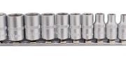 1/4-Inch Square Drive Metric Sockets on Metal Rail, 10 Piece (FREE POSTAGE)