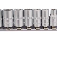 1/4-Inch Square Drive Metric Sockets on Metal Rail, 10 Piece (FREE POSTAGE)