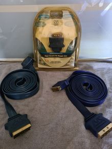 3M Gold Plated Flat Scart Leads x 3