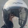 Open-face jet-style helmet with full visor Image 5