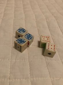 Vintage poker dice
