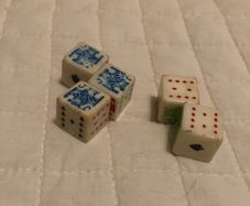 Vintage poker dice