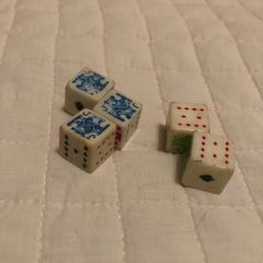 Vintage poker dice