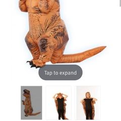 Inflatable dinosaur costume