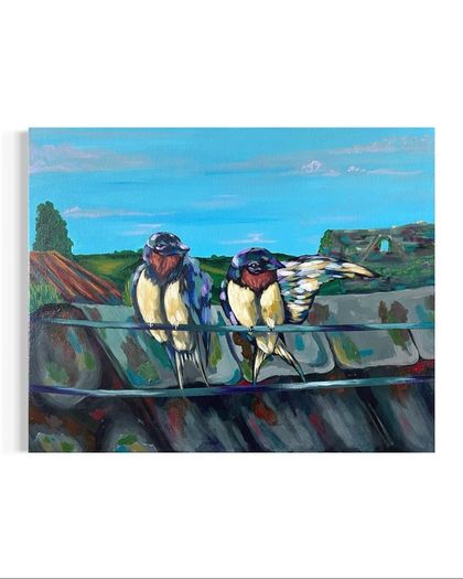 2 Birds Original Acrylic Painting