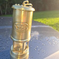 old Welsh brass miners lamp