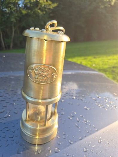 old Welsh brass miners lamp