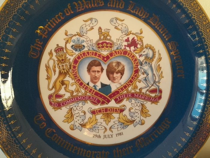 Prince Charles and Lady Diana Commemoration Plate Royal Wessex