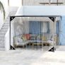 Transparent Tarpaulin, 420 g m Pvc Clear Tarpaulin Waterproof Heavy Duty Clear Pvc Tarp With Eyelets Gazebo Side Panels Tear With Cable Ties, Elastic Ropes, Ties 4 by 4m Image 5