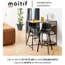Leo Barstool with Footrest - Black Image 5