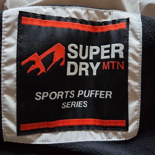 As new SUPERDRY Beige  Hooded Sports Puffer Jacket