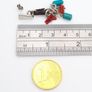 Vintage 925 Sterling Silver Turquoise & Carnelian Stud Earrings Image 8