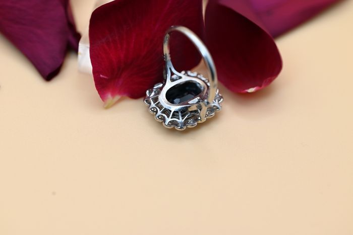 Art Deco Sapphire & Diamond Ring - Platinum