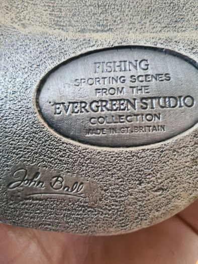 Vintage Heavy-duty Evergreen Studios Collection . Fishing Sporting Scene.very Finely Detailed.