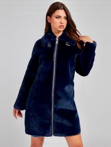 Women's Guess Faux Fur Reversible Coat