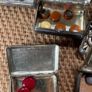 vintage George & Co. Press Button Tins with contents Image 4