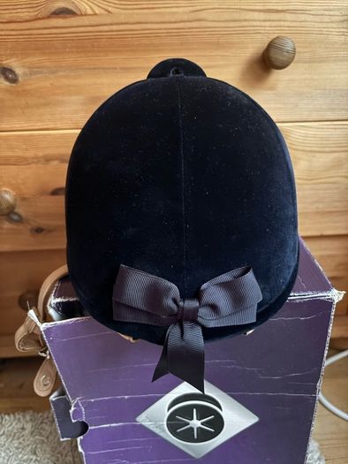 Charles Owen navy velvet hat