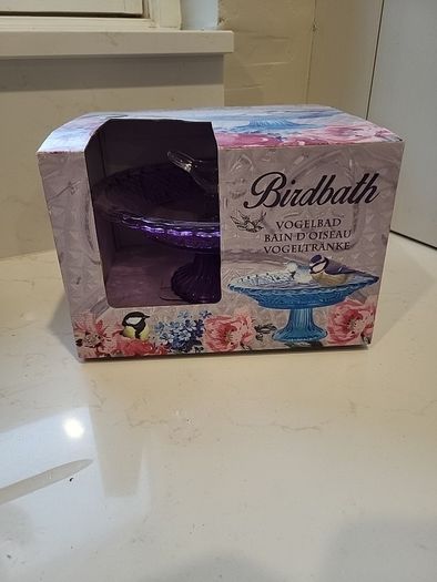 Glass birdbath