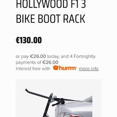 Hollywood F1 - 3 Bike Boot Rack.
