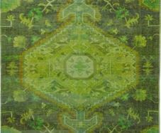 French Connection Green patterned rug