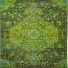 French Connection Green patterned rug
