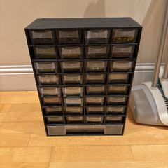 Organiser filled with different beads