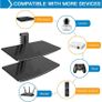2 Floating Shelf Wall bracket with Strengthened Tempered Glass for DVD Players/Cable Boxes/Games Consoles/TV Accessories, 2 Shelves, Black Image 9
