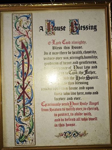 Vintage Framed House Blessing