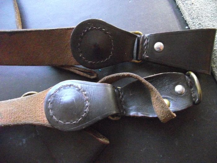 1970s Soviet Military Army Officer's Leather Sam Browne Belt with Field Bag Map-case