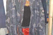 Superdry black camo parka