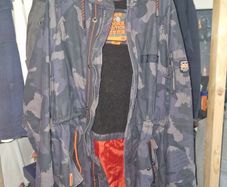 Superdry black camo parka