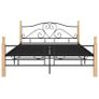 Bed Frame Black Metal 140x200 cm Image 4