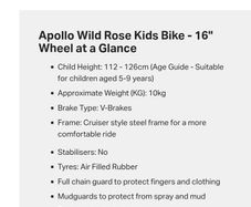 Girls 16" Bike