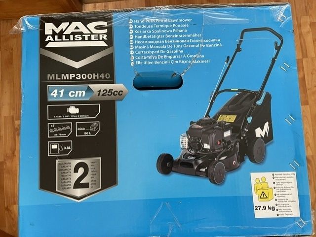 Mac Allister MLMP300H40 125cc Petrol Rotary Lawnmower