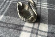 Vintage Seba England Silver Plated Stackable Swan Ashtray Set
