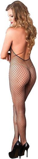 Sexy Lingerie Seamless Industrial Net High Neck Halter Bodystocking one size elegant lingerie Leg Avenue